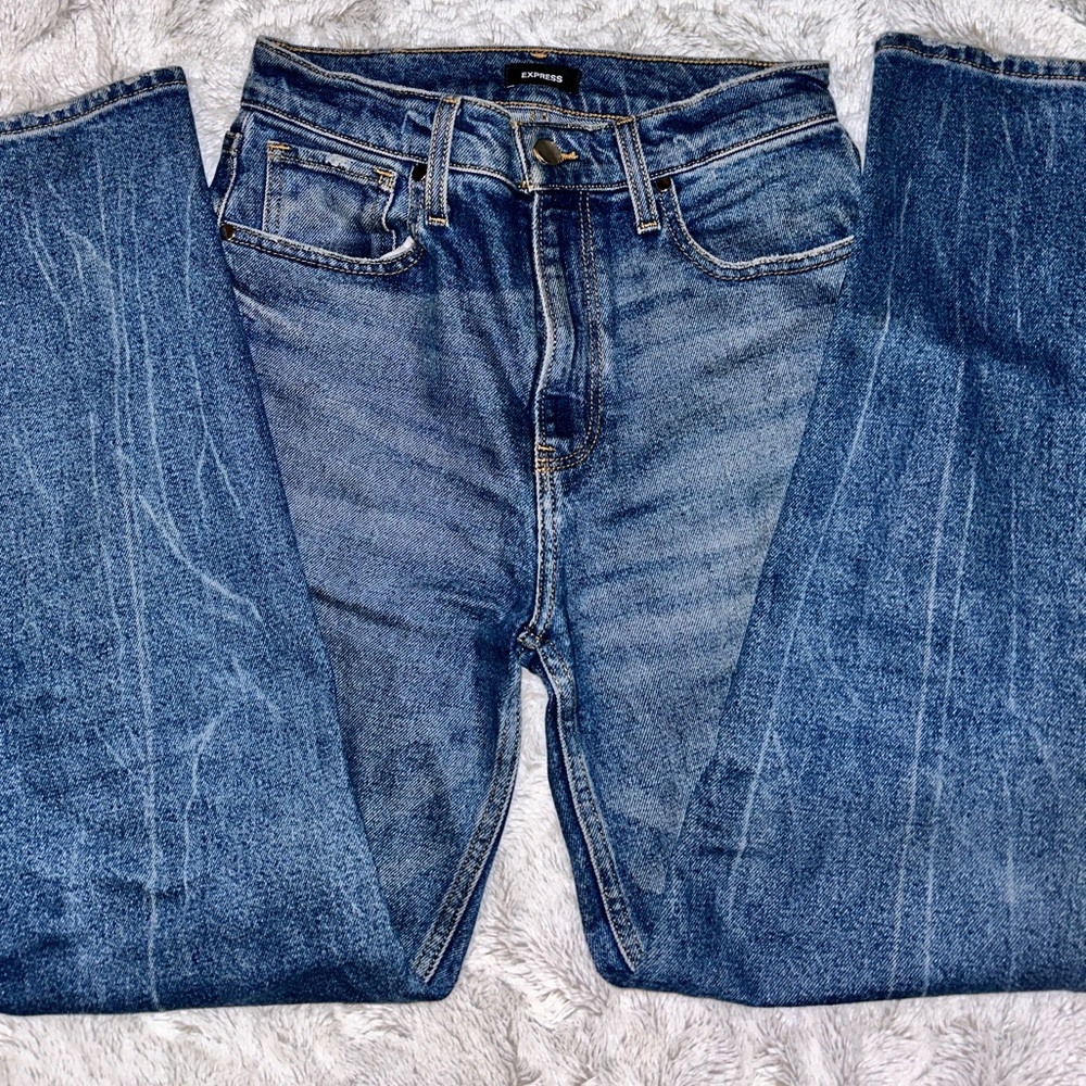 Express straight leg jeans super high rise size 2R/25